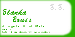 blanka bonis business card
